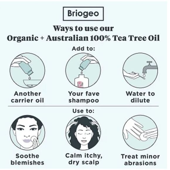 NEW Briogeo B. Well Organic + Australian 100% Tea Tree Skin & Scalp Oil - Picture 3 of 3